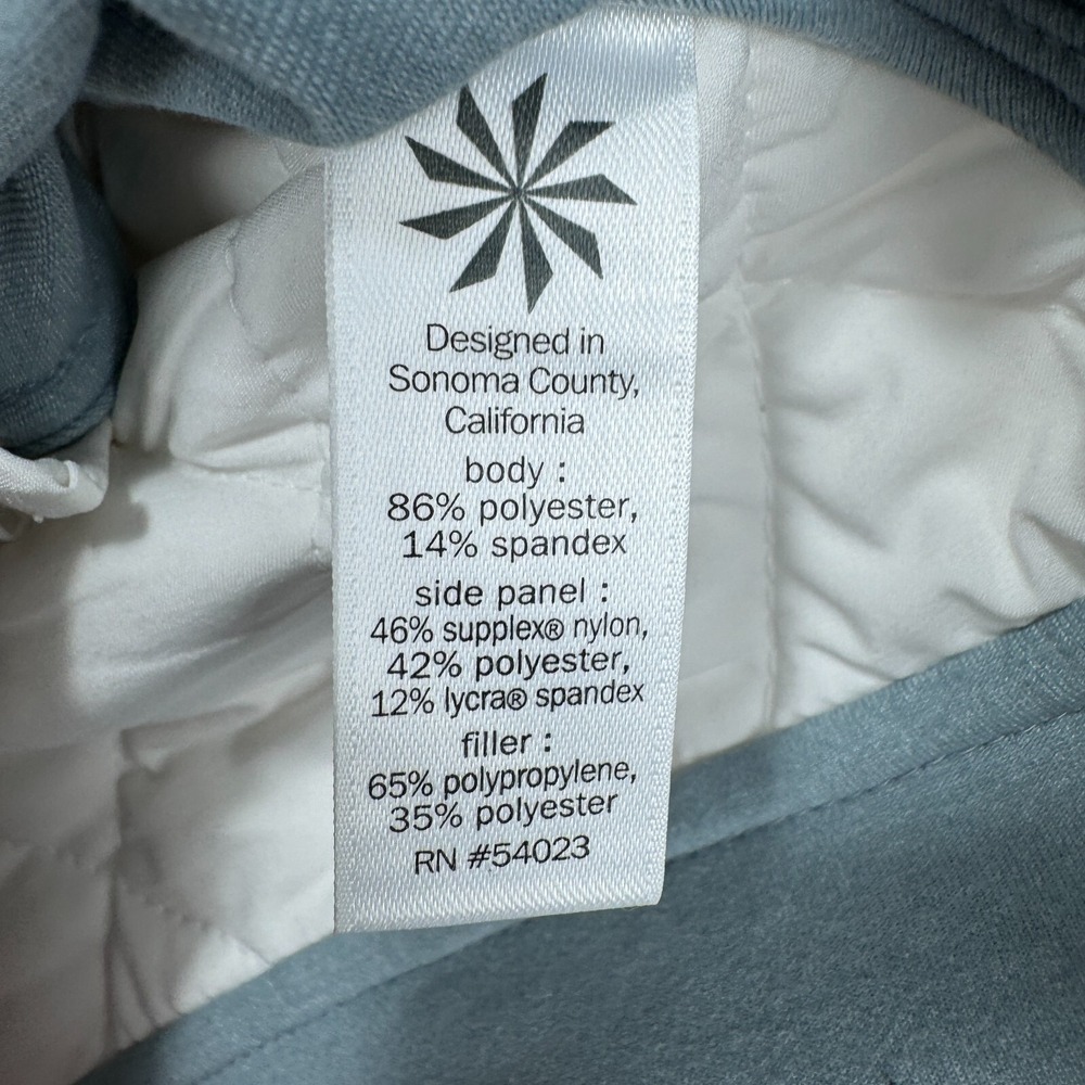 Athleta Upside Insulated Puffer Vest Women XS White Gray Full Zip Quilted - Picture 7 of 11